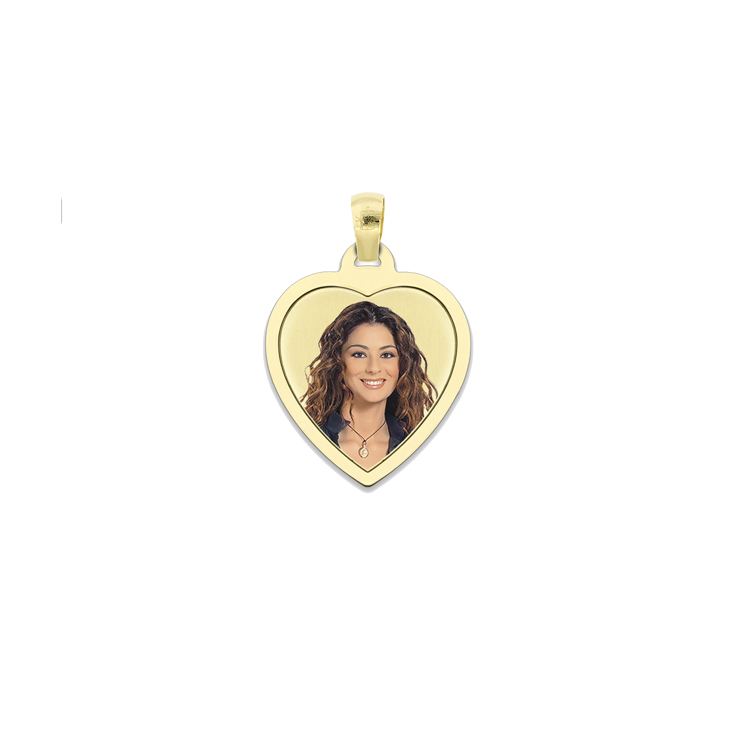 Medaglia Cuore in Oro 18kt - Cornice Piatta - Image 12