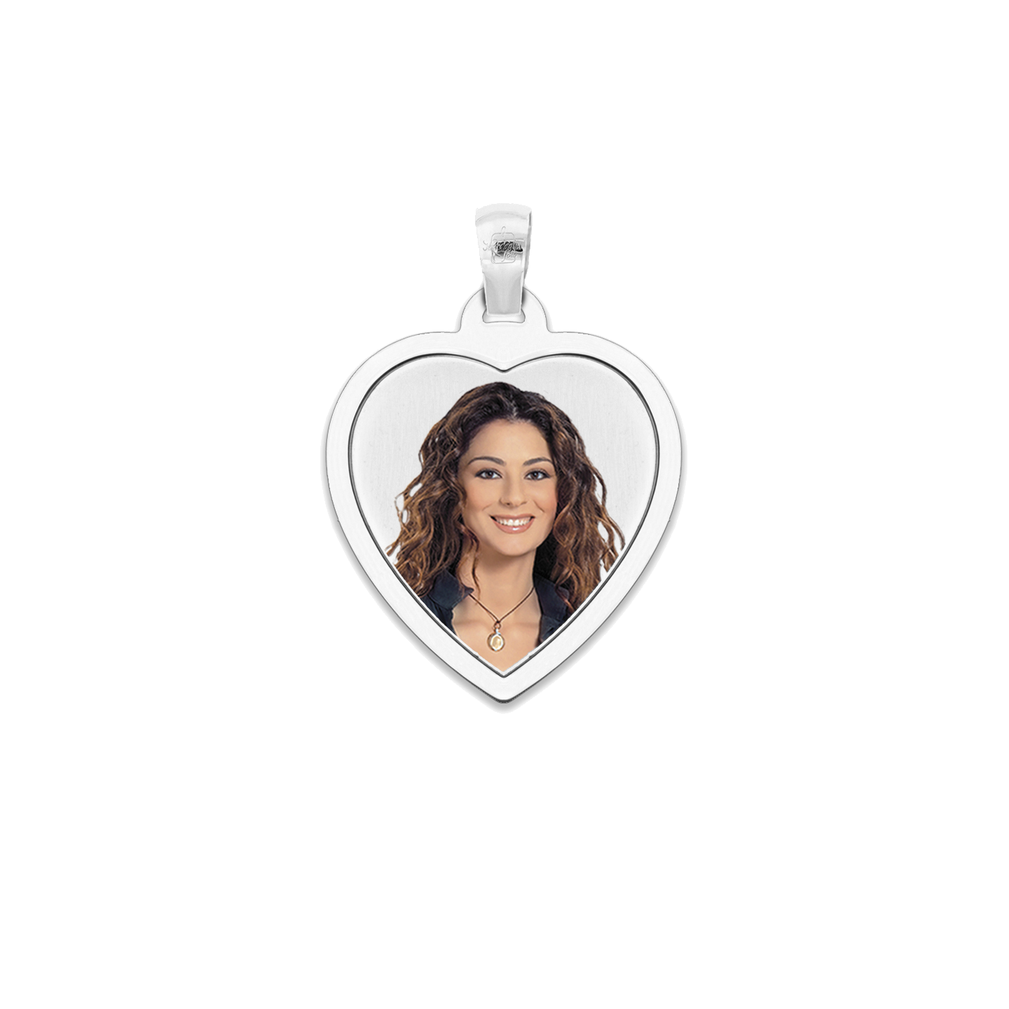 Medaglia Cuore in Oro 18kt - Cornice Piatta - Image 7