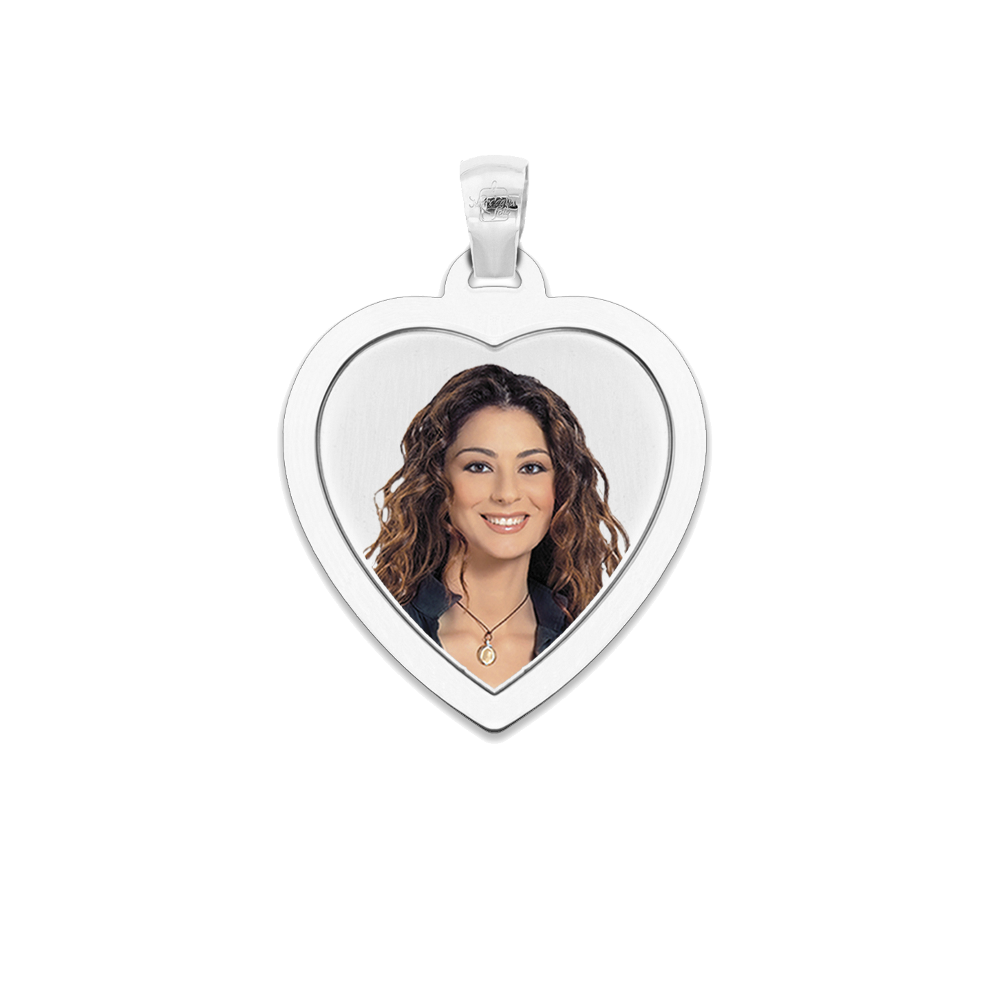 Medaglia Cuore in Oro 18kt - Cornice Piatta - Image 10