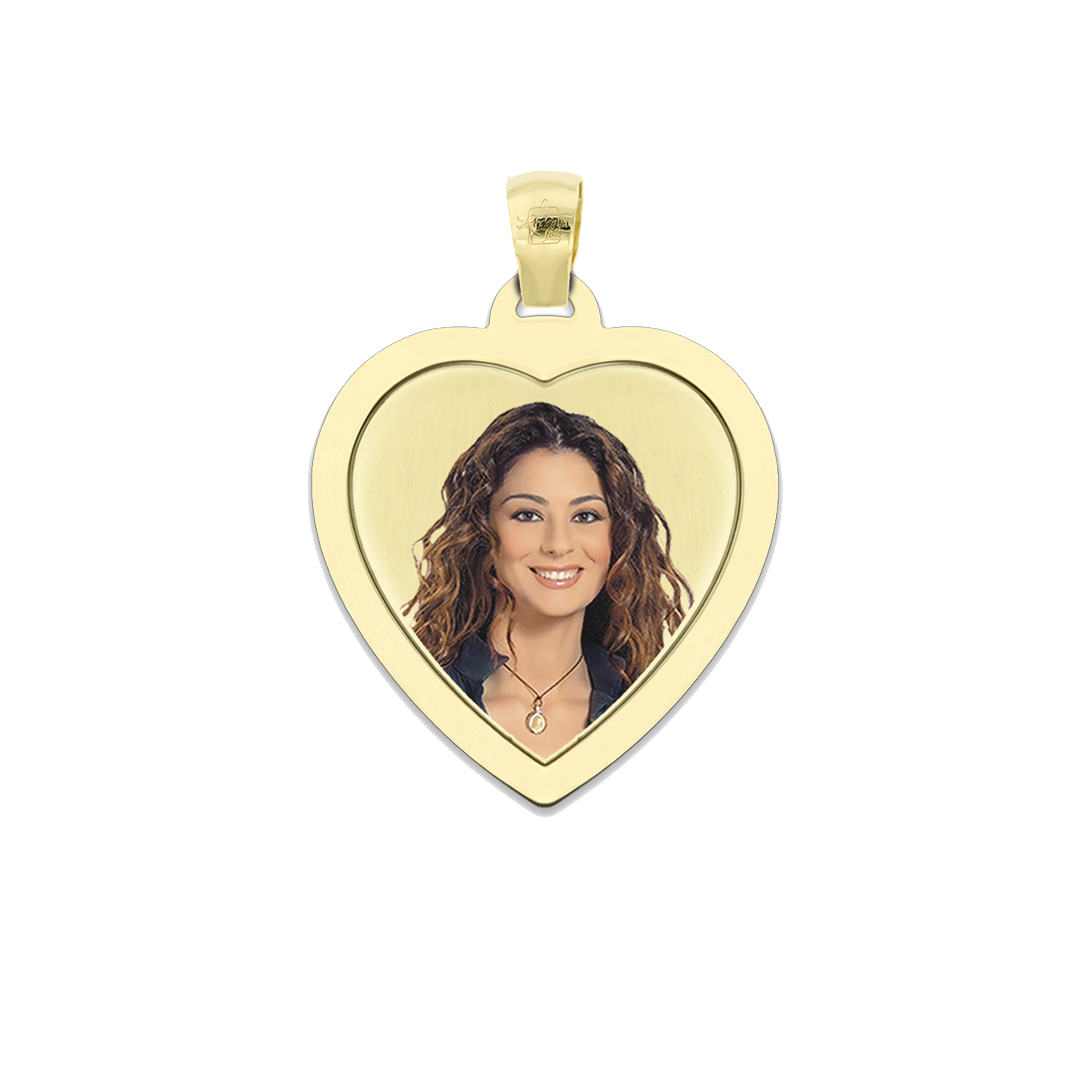 Medaglia Cuore in Oro 18kt - Cornice Piatta - Image 14