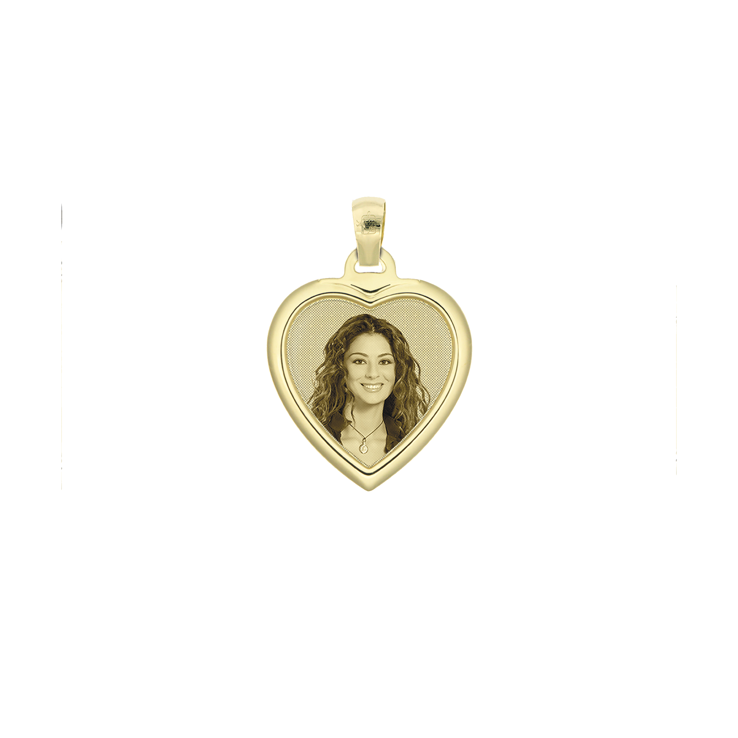Medaglia Cuore in Oro 18kt - Cornice Bombata - Image 11