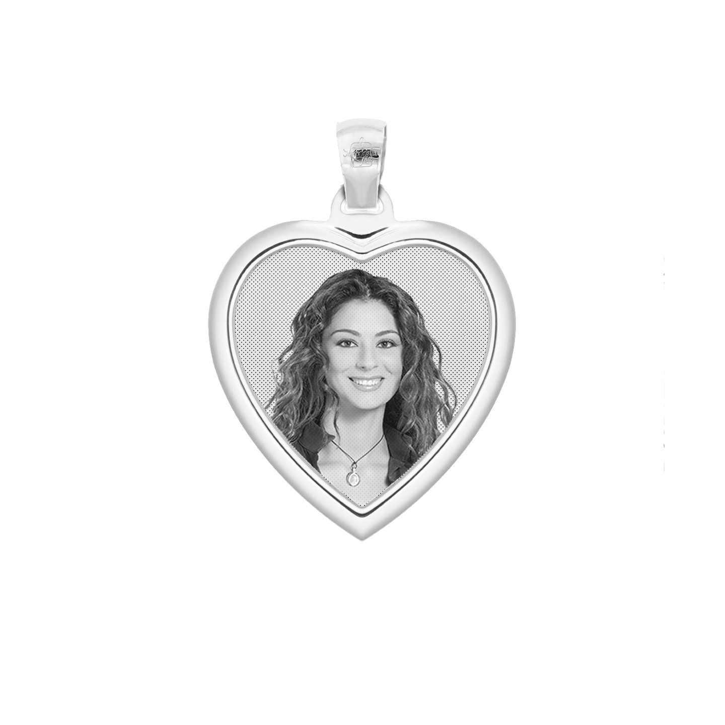 Medaglia Cuore in Oro 18kt - Cornice Bombata - Image 8