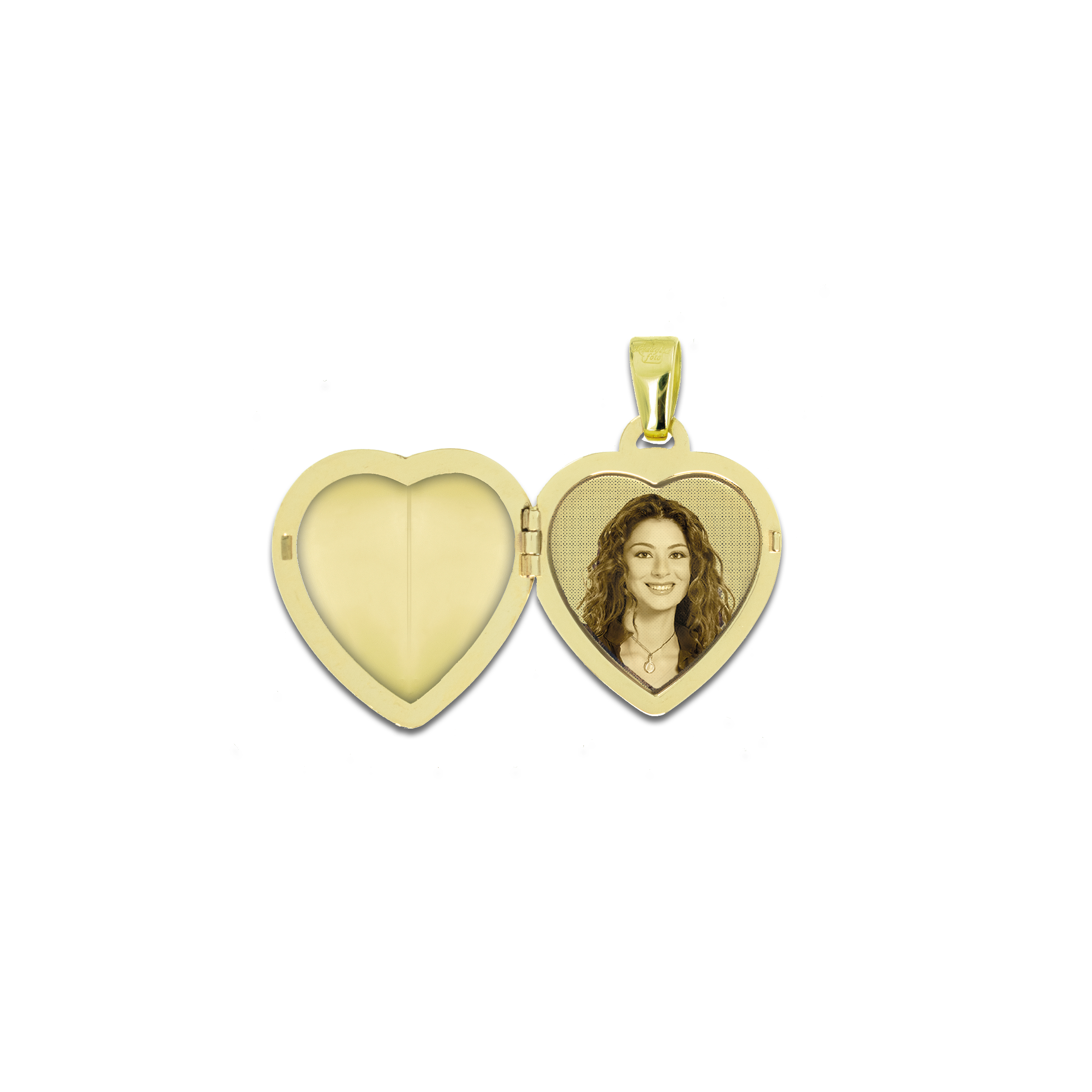 Medaglia Portafoto Cuore in Oro 18kt - Scrigno con Pietre Preziose - Image 20