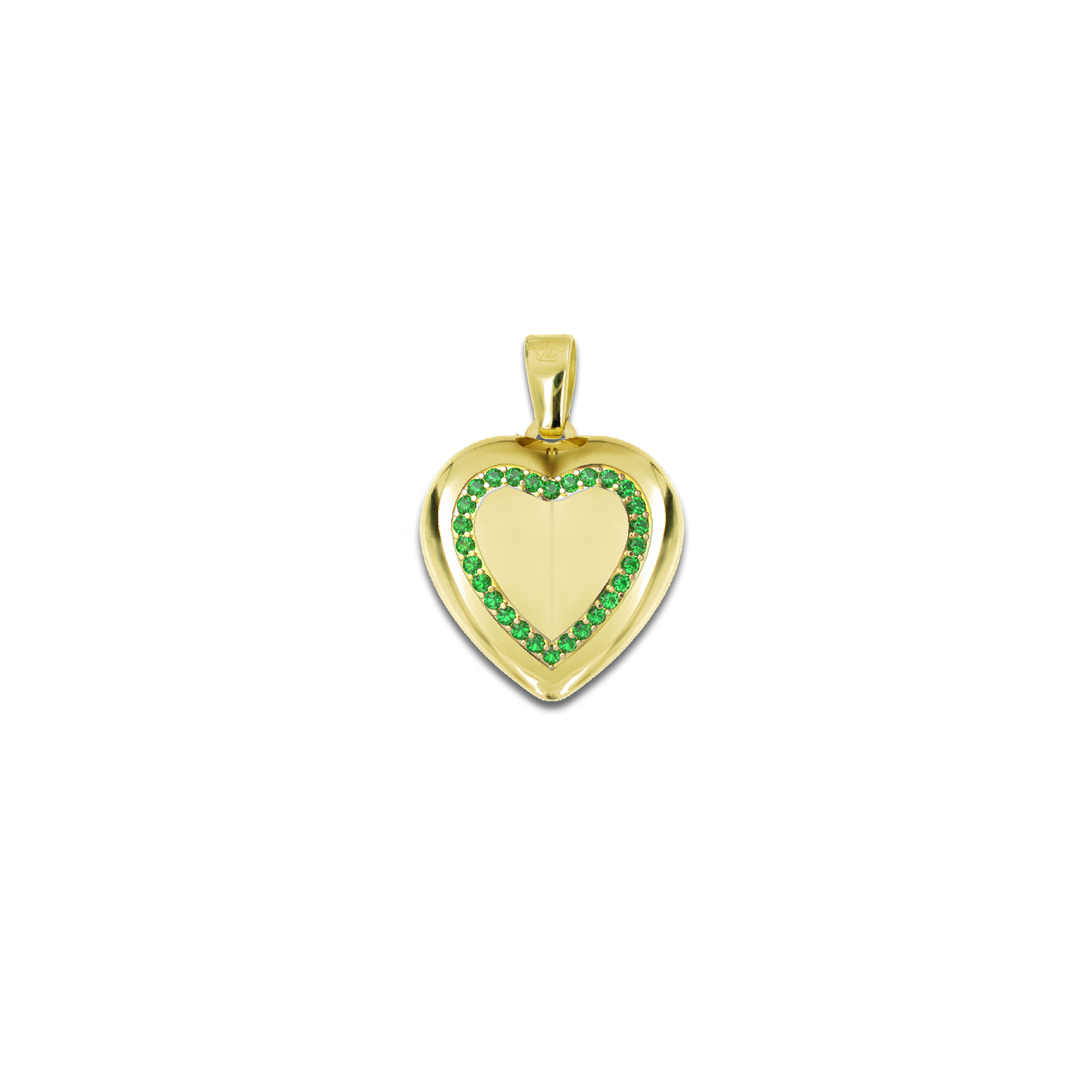 Medaglia Portafoto Cuore in Oro 18kt - Scrigno con Pietre Preziose - Image 17