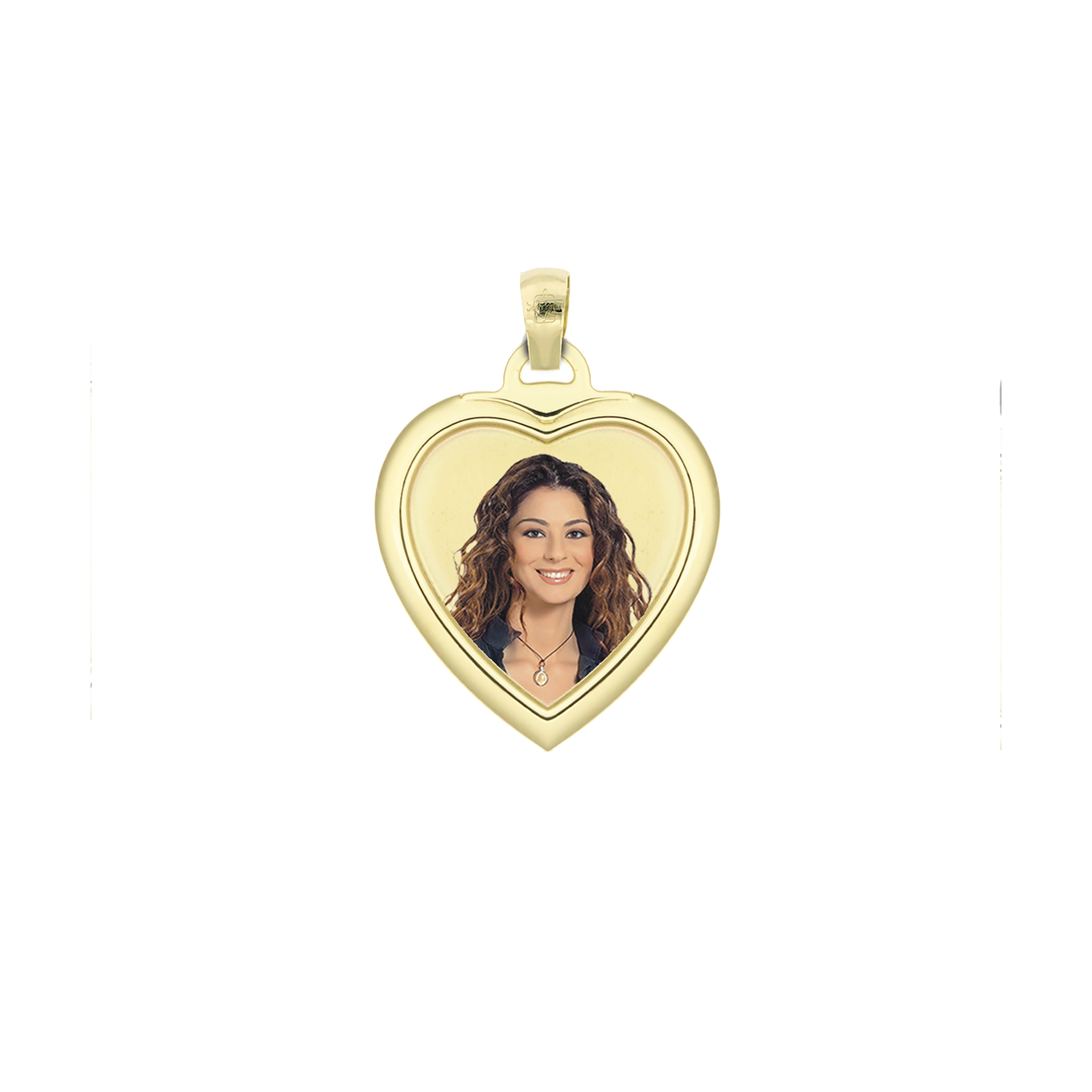 Medaglia Cuore in Oro 18kt - Cornice Bombata