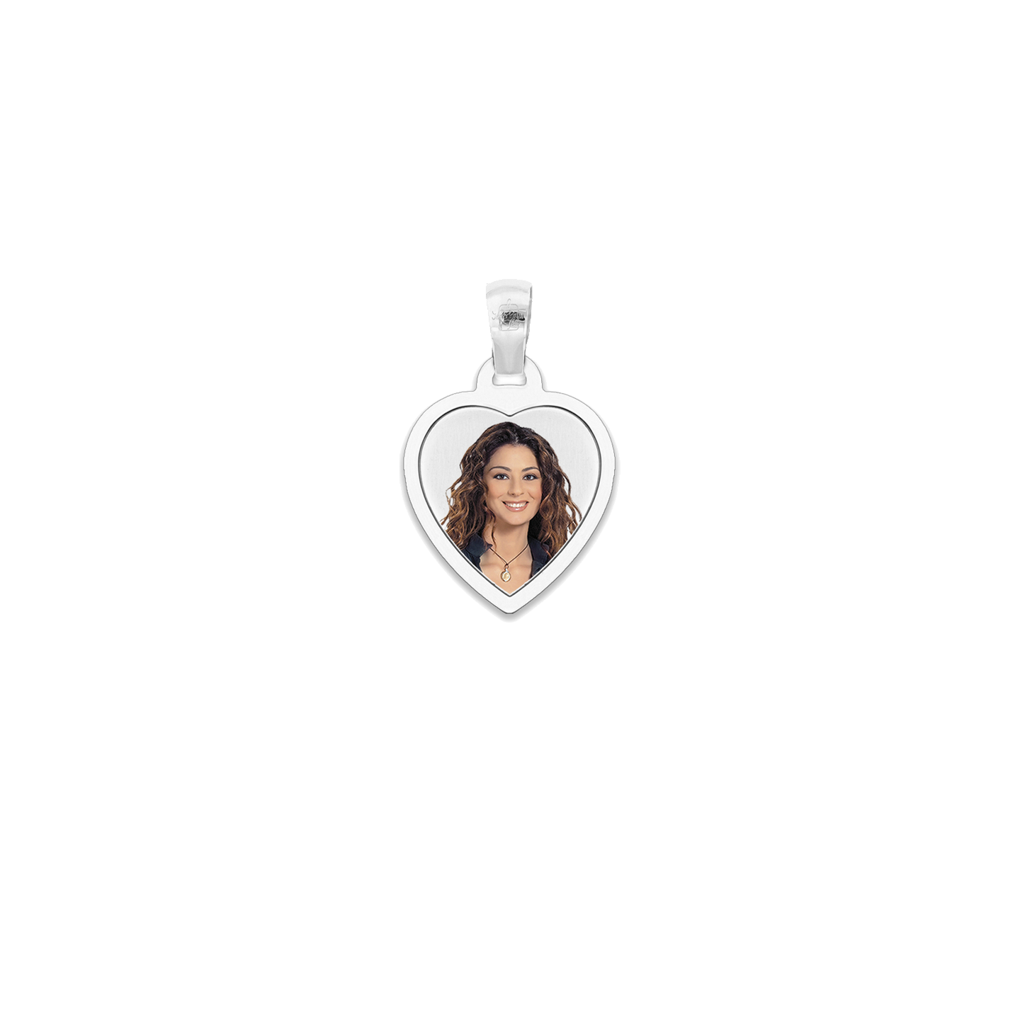 Medaglia Cuore in Oro 18kt - Cornice Piatta - Image 3