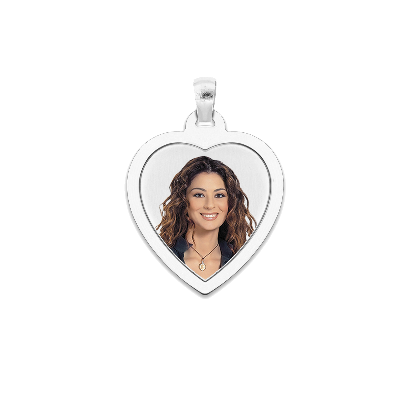 Medaglia Cuore in Oro 18kt - Cornice Piatta - Image 9