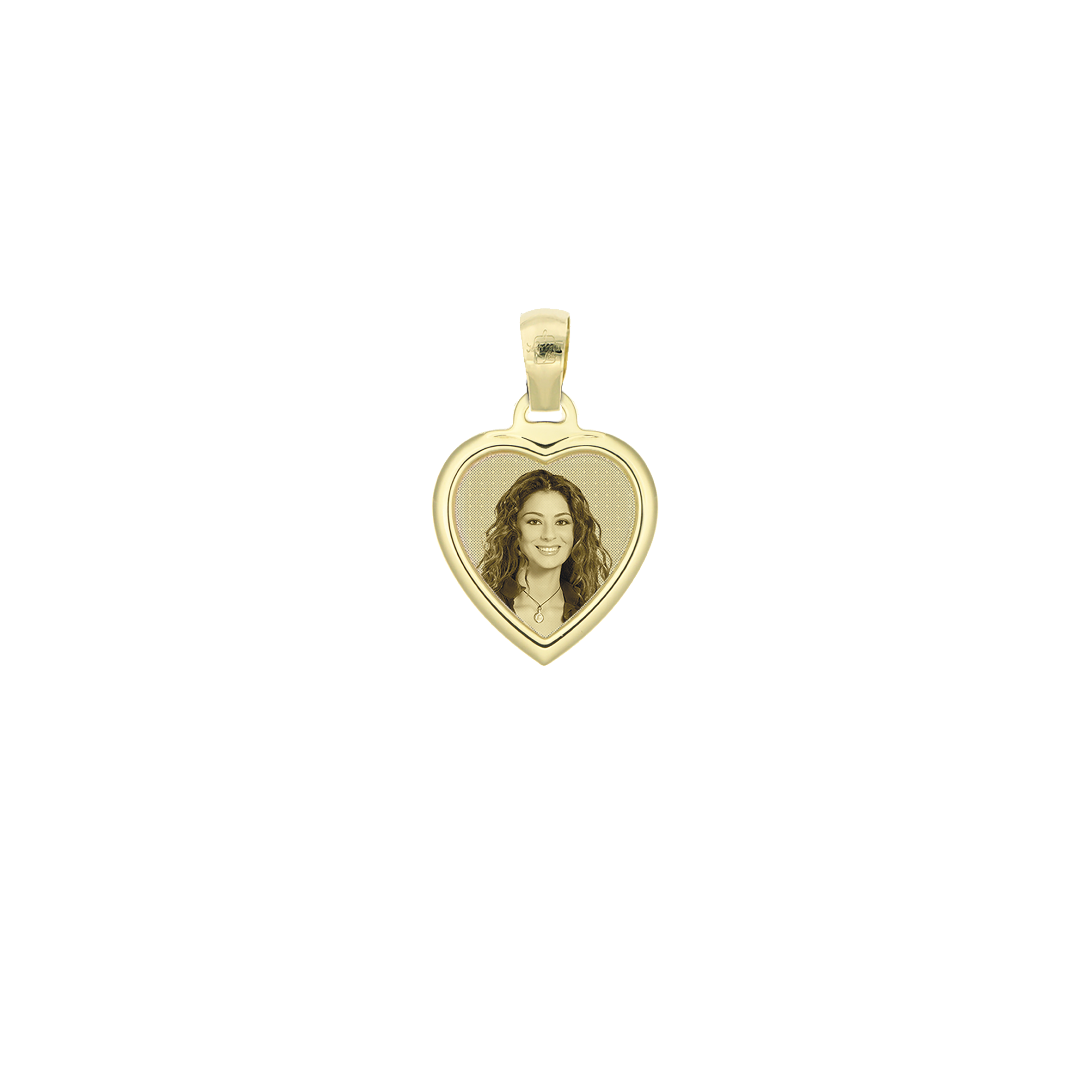 Medaglia Cuore in Oro 18kt - Cornice Bombata - Image 9