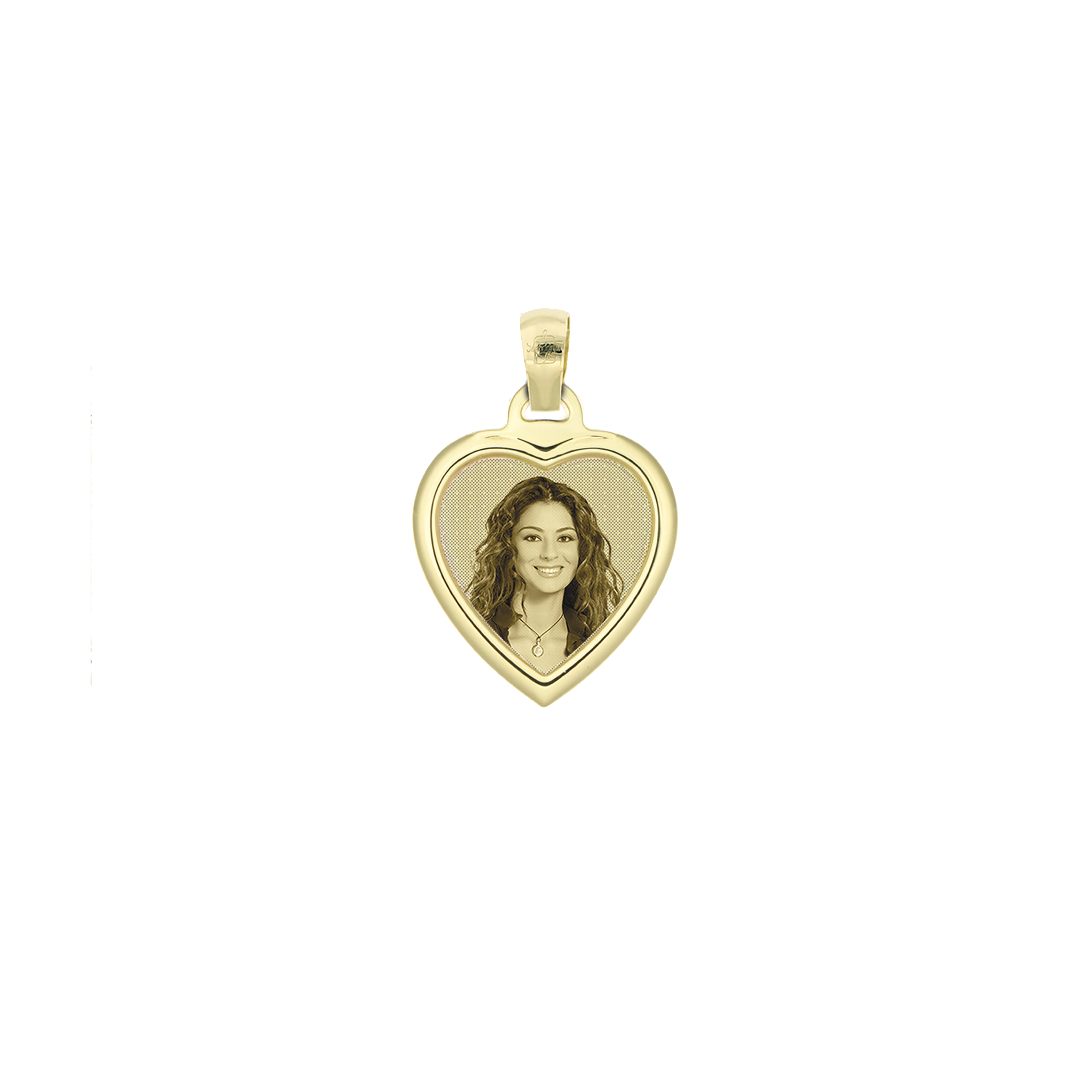 Medaglia Cuore in Oro 18kt - Cornice Bombata - Image 10