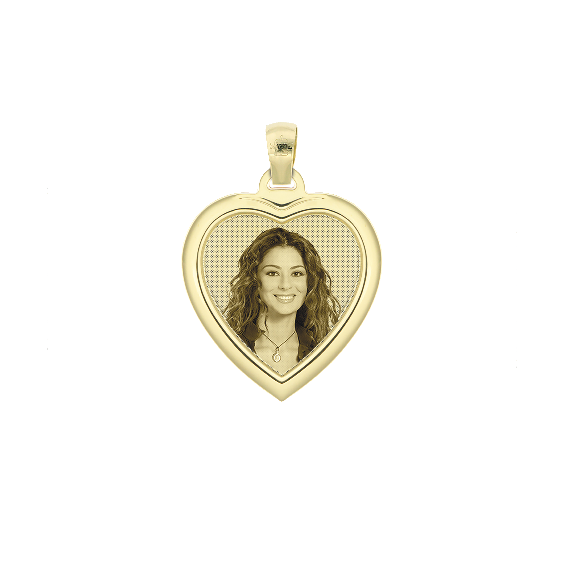 Medaglia Cuore in Oro 18kt - Cornice Bombata - Image 12