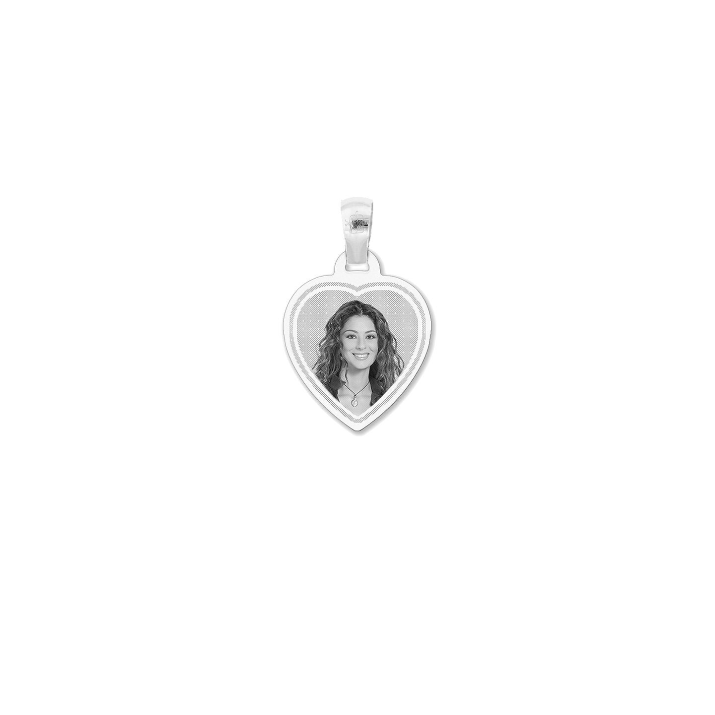 Medaglia Cuore in Oro 18kt - Cornice Incisa