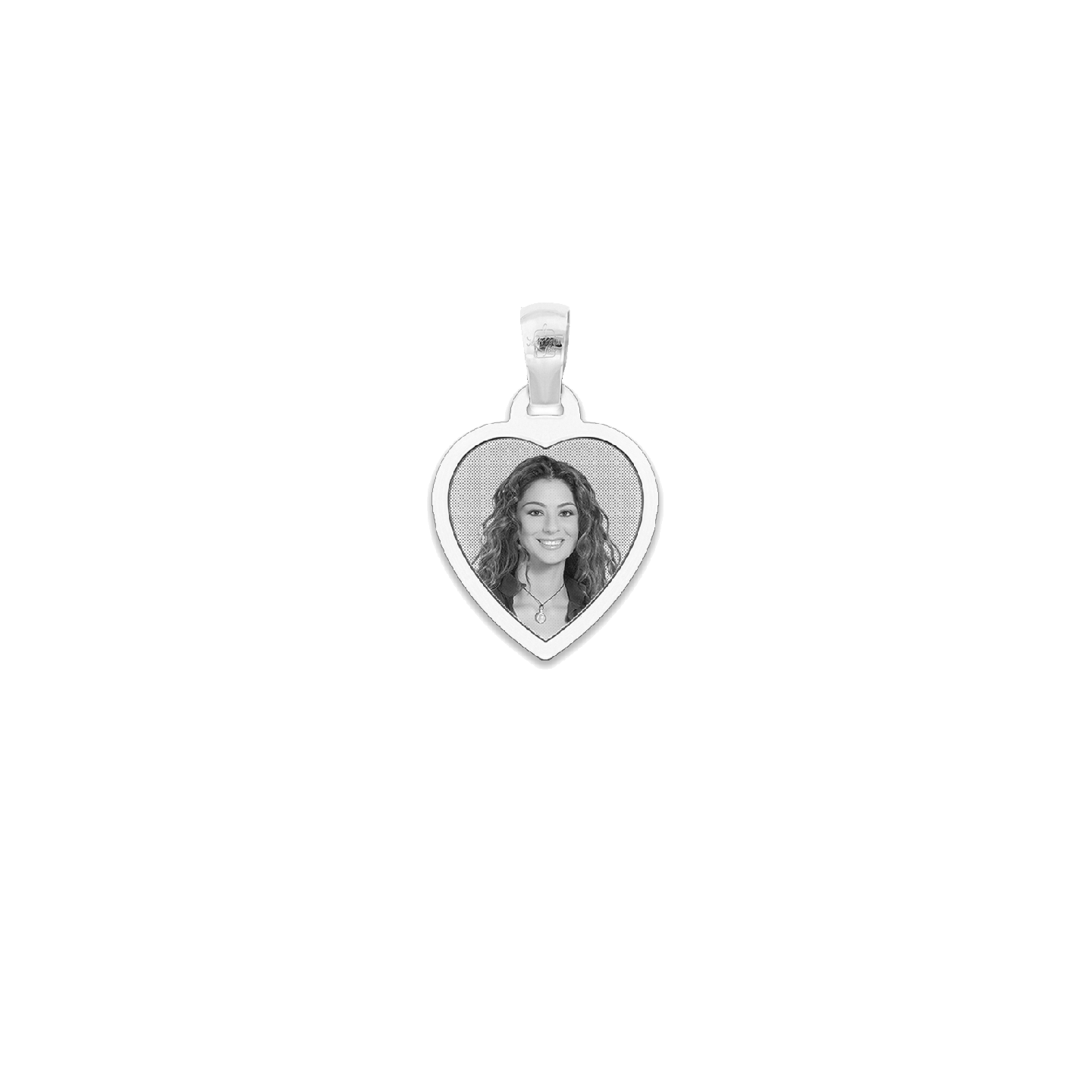 Medaglia Cuore in Oro 18kt - Cornice Piatta