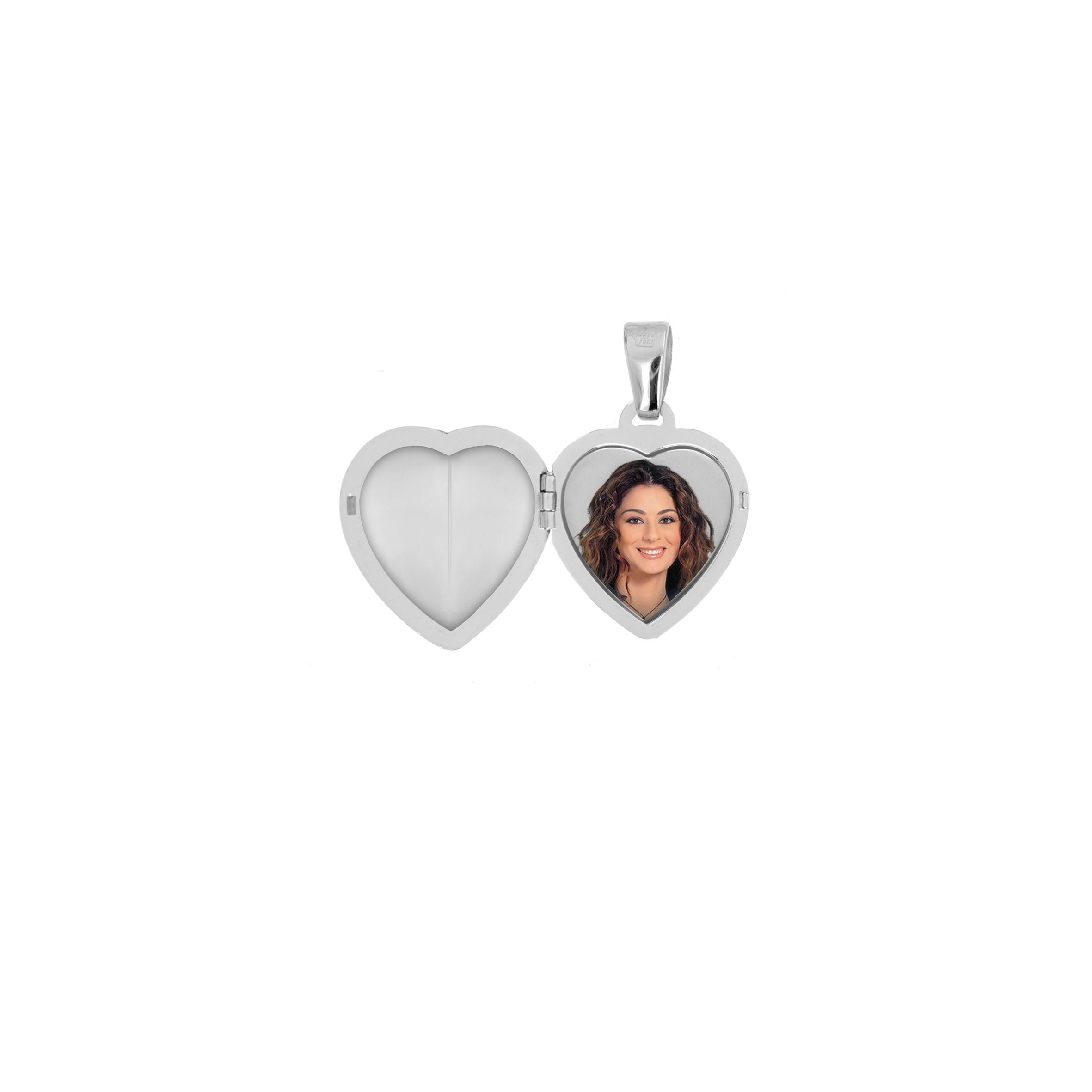 Medaglione Portafoto A Cuore In Argento Sterling 925 Con Collana 46cm - Alexander Castle, 2 Finestrini Per Foto - 3