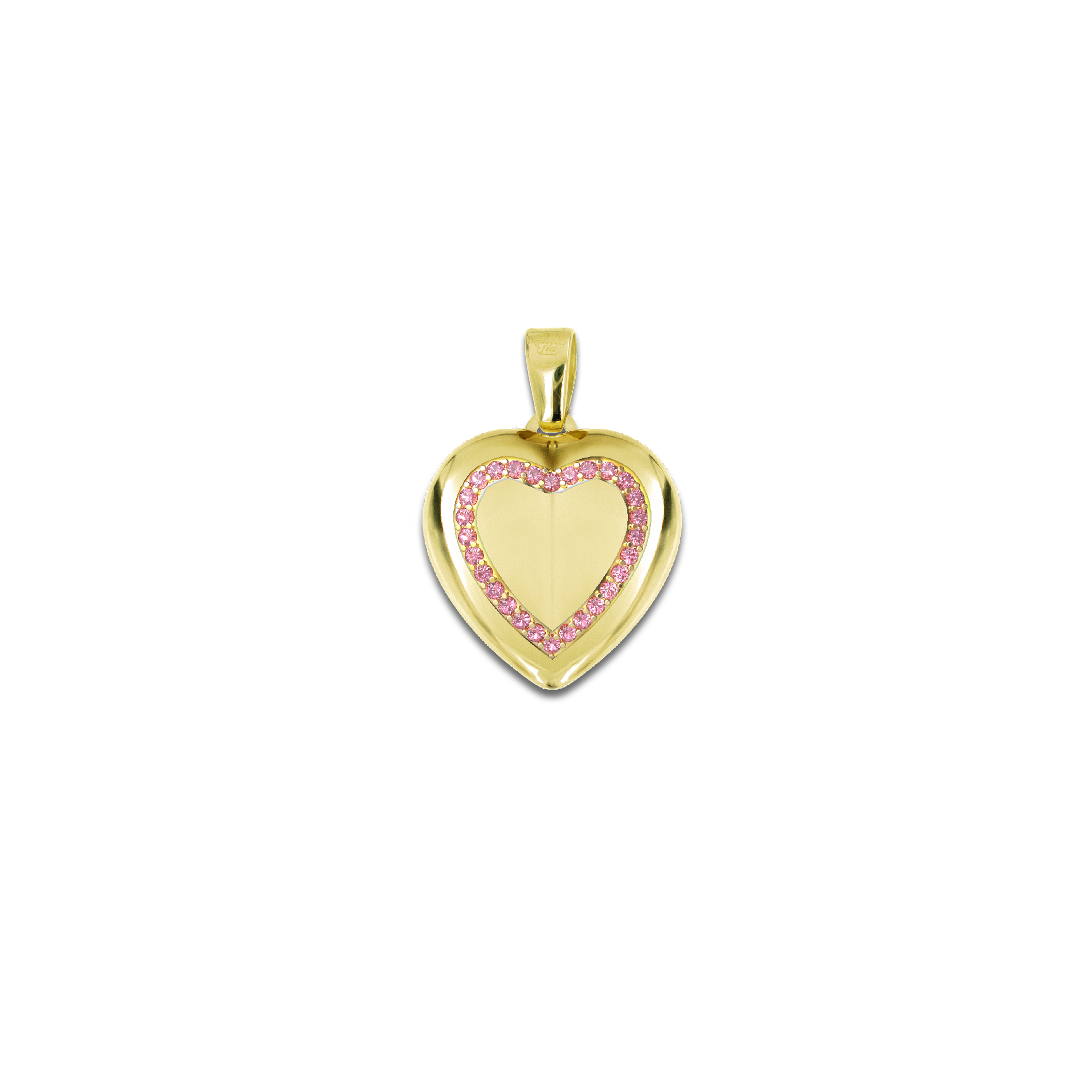 Medaglia Portafoto Cuore in Oro 18kt - Scrigno con Pietre Preziose - Image 15