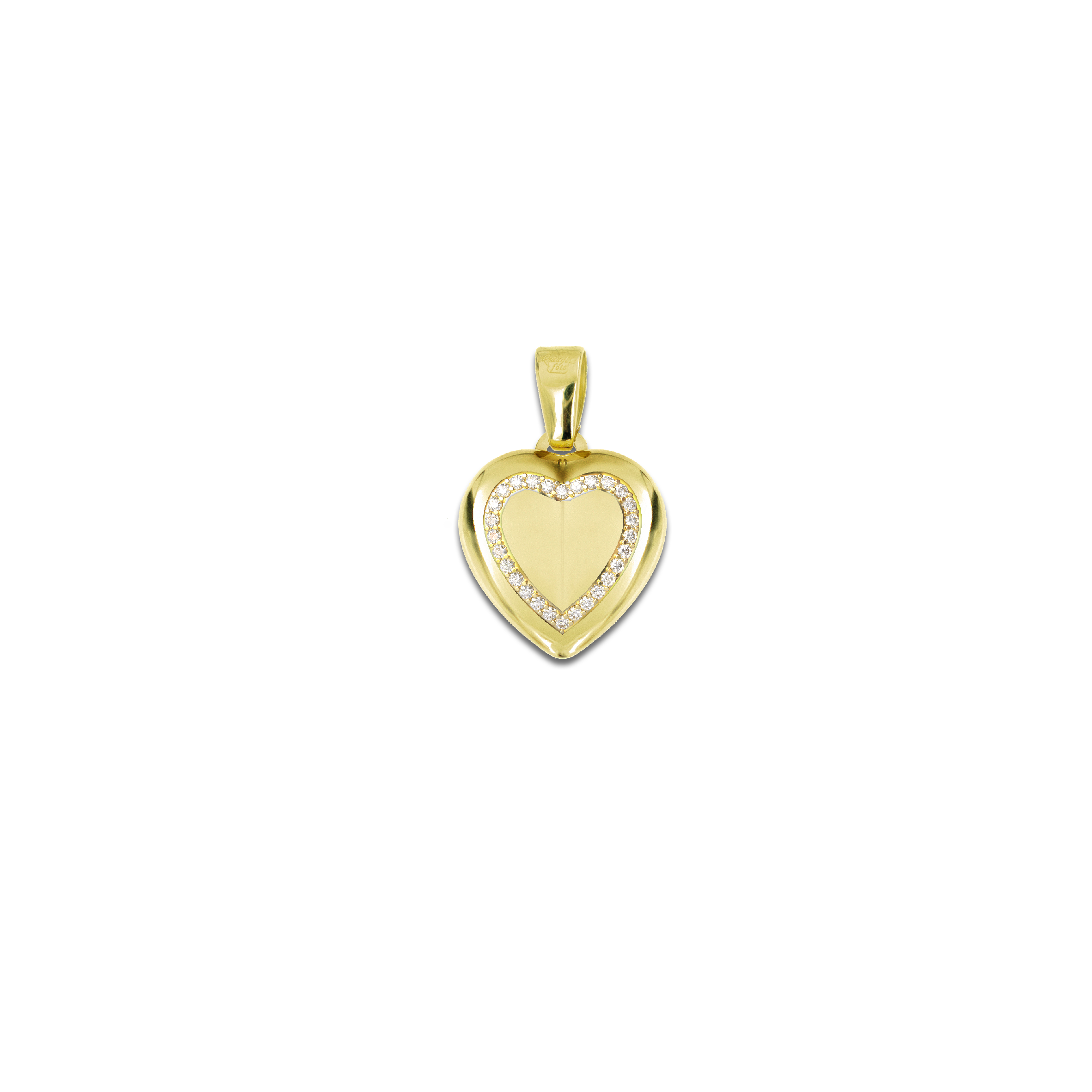 Medaglia Portafoto Cuore in Oro 18kt - Scrigno con Pietre Preziose - Image 11