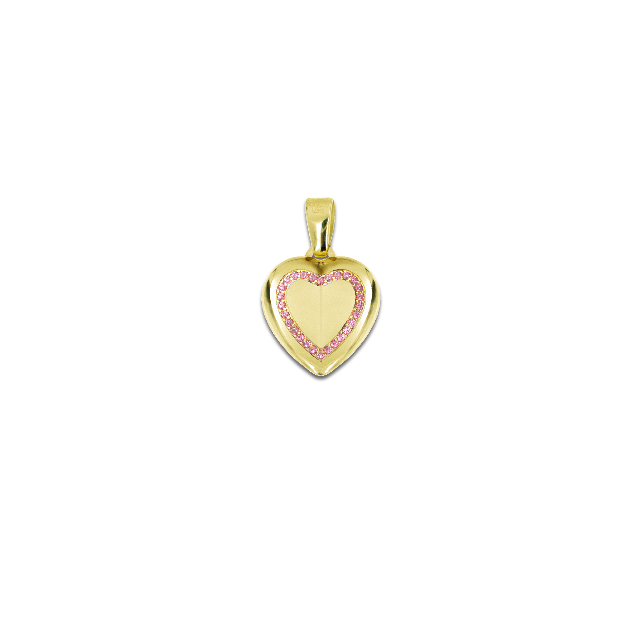 Medaglia Portafoto Cuore in Oro 18kt - Scrigno con Pietre Preziose - Image 12