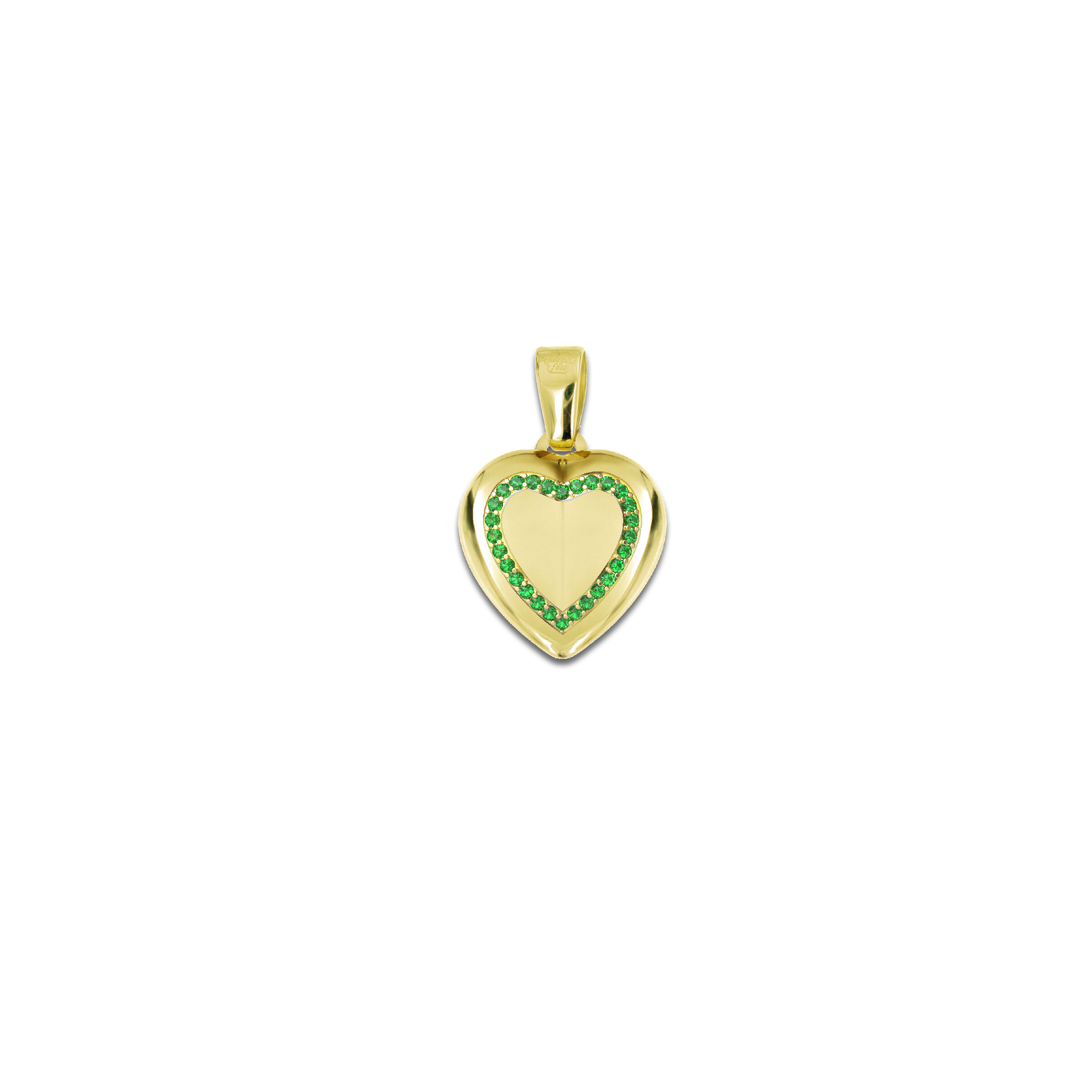 Medaglia Portafoto Cuore in Oro 18kt - Scrigno con Pietre Preziose - Image 10