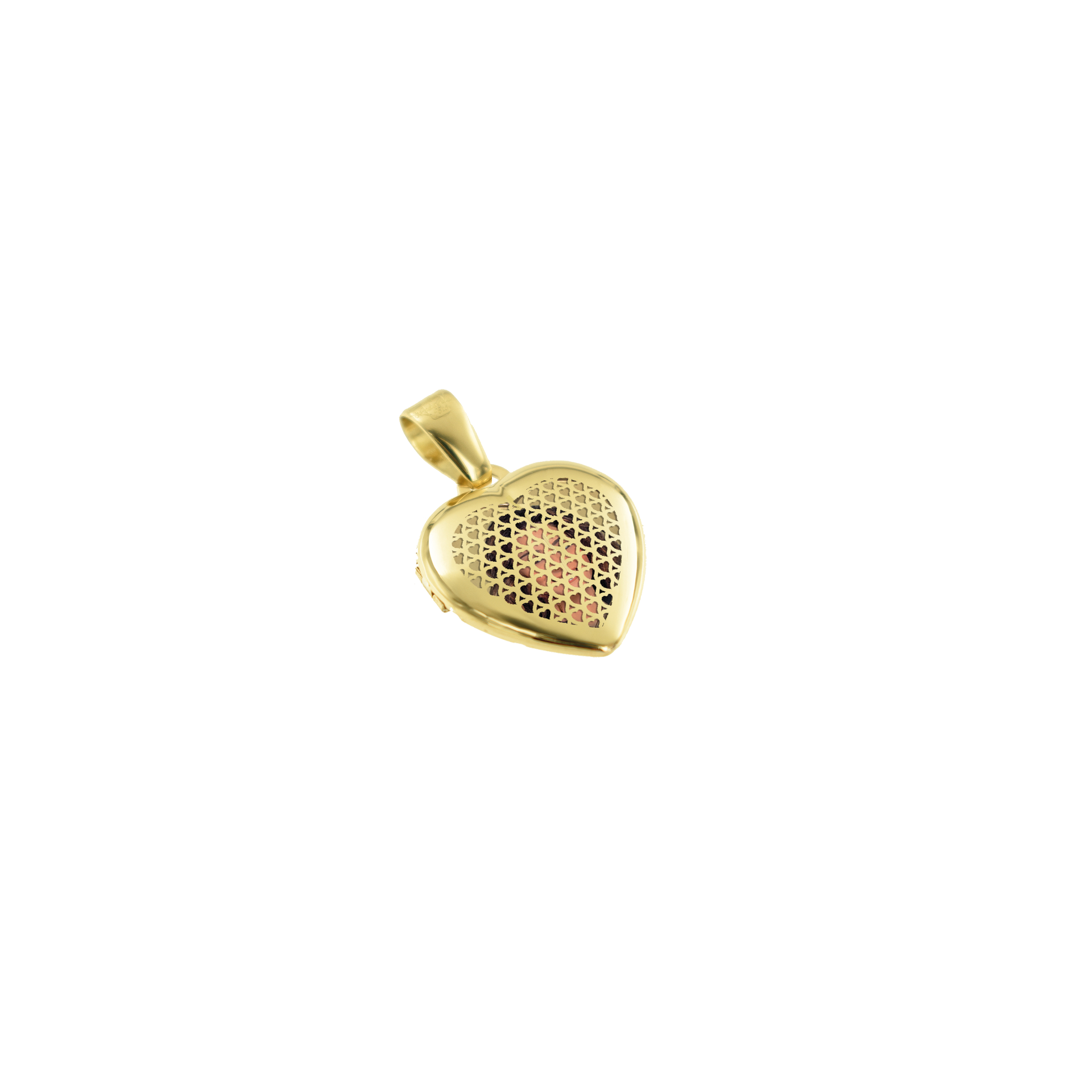 Medaglia Portafoto Cuore in Oro 18kt - Traforata