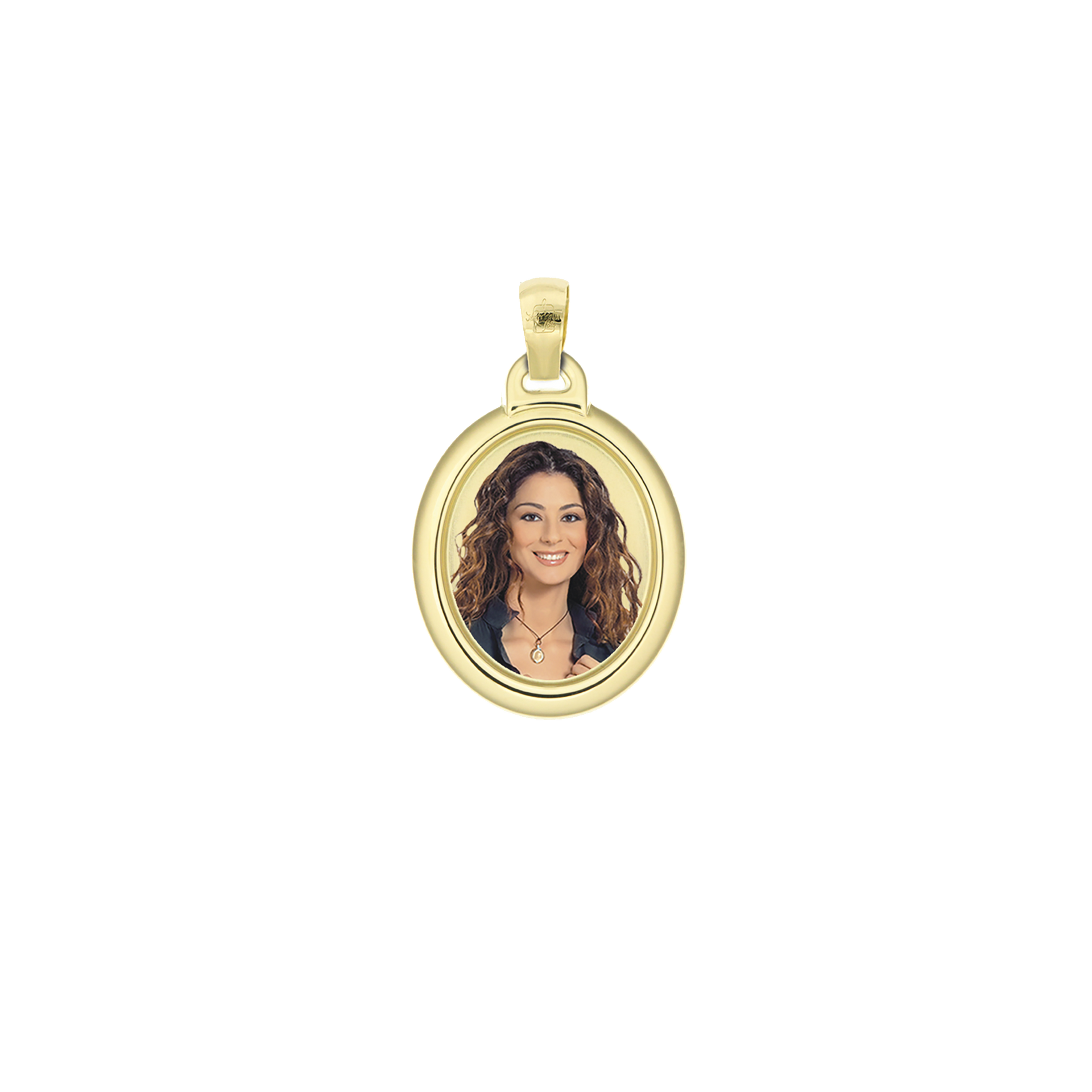 Medaglia Ovale in Oro 18kt - Cornice Bombata