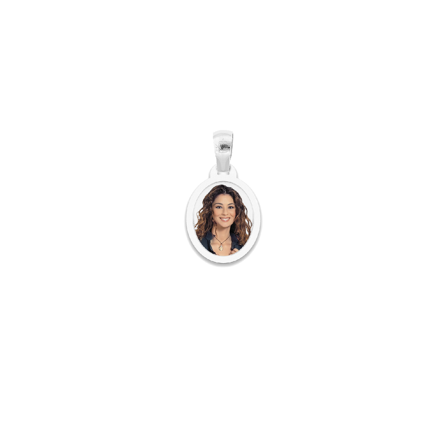 Medaglia Ovale in Oro 18kt - Cornice Piatta