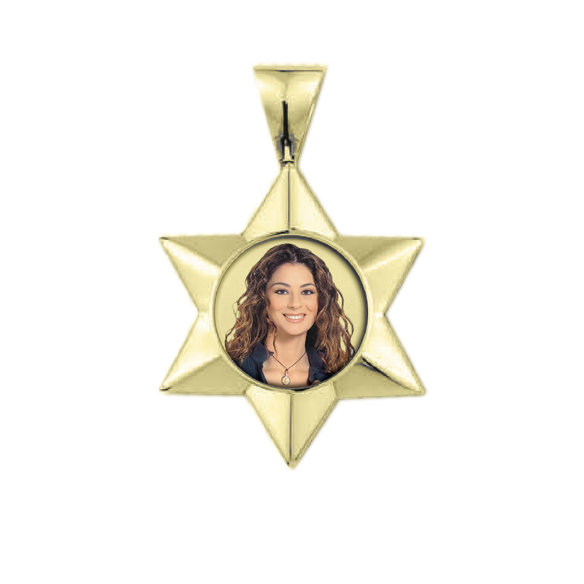 Medaglia Stella in Argento - Cornice Bombata