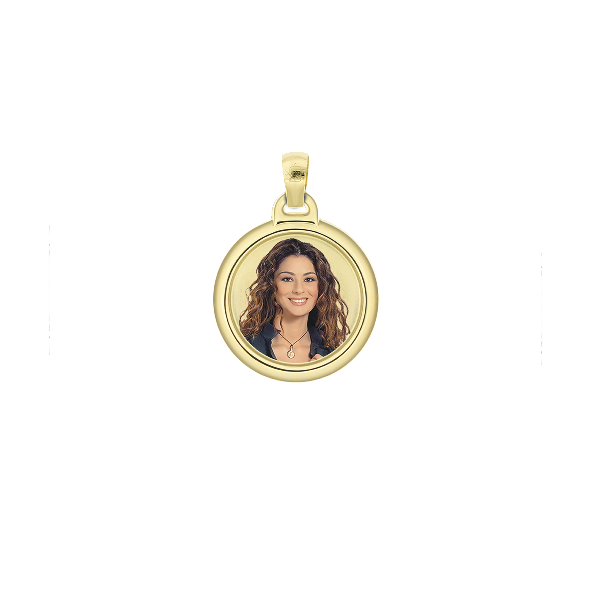 Medaglia Tonda in Oro 18kt - Cornice Bombata