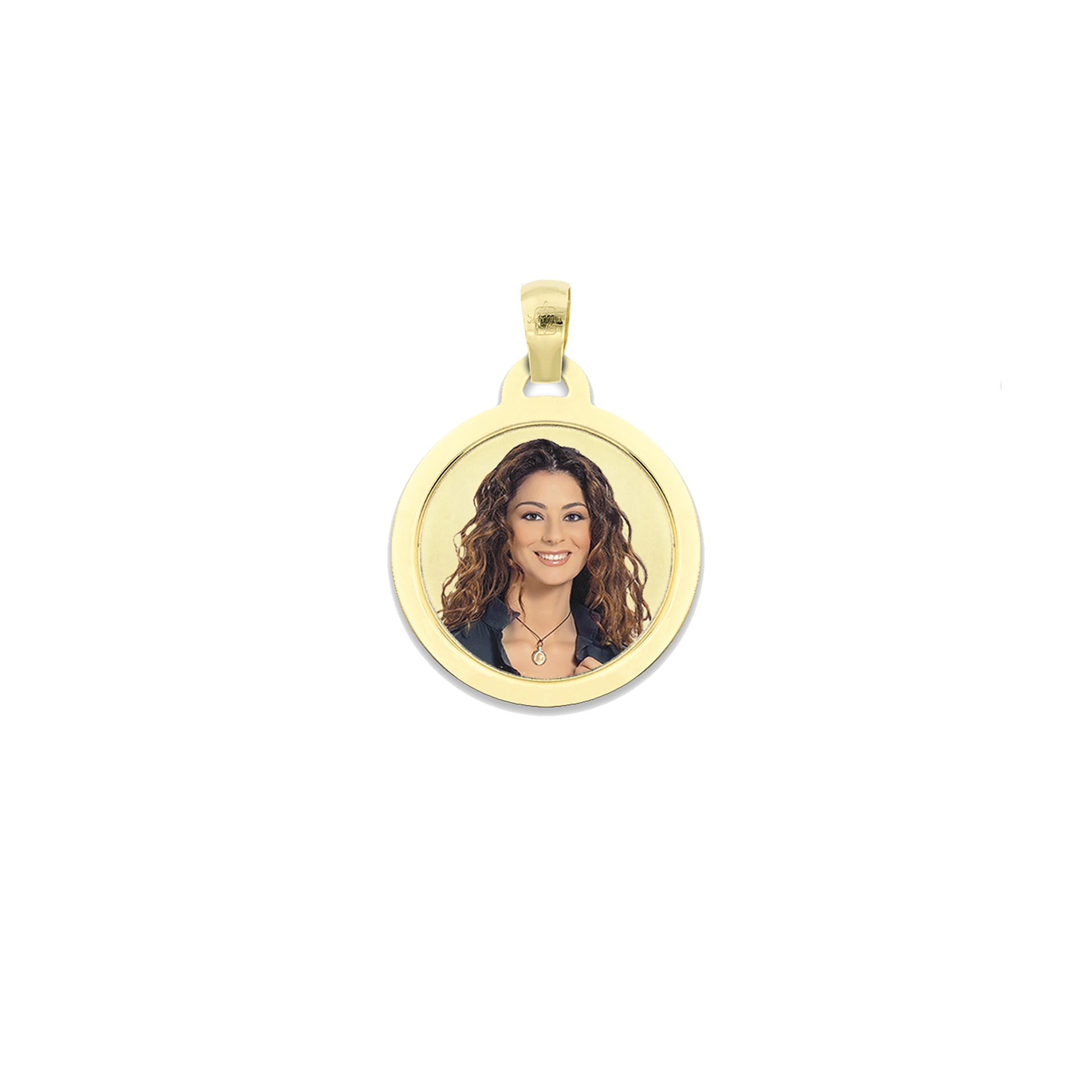 Medaglia Tonda in Oro 18kt - Cornice Piatta